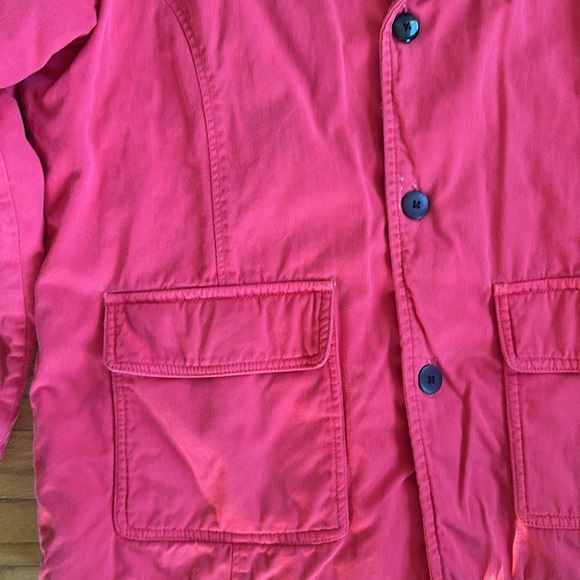 Red Quilted Chore Barn Coat, Size Large - Picture 3 of 8